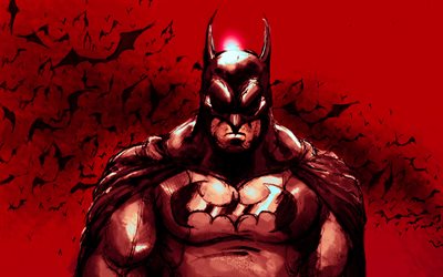 thumb-4k-batman-on-red-background-bats-night-batman