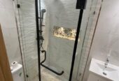 Cabine de douche sur mesure en verre ✅trempé 10mm💧 avec accessoires inox