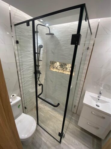 Cabine de douche sur mesure en verre ✅trempé 10mm💧 avec accessoires inox