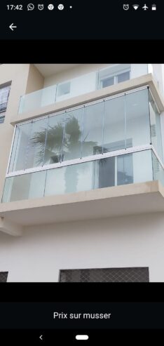 Vetrage accordéon pour balcon et terrasse